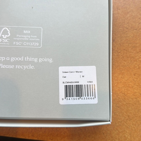 Ettitude Sateen Cami in Oat M - Picture 4 of 7